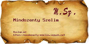 Mindszenty Szelim névjegykártya